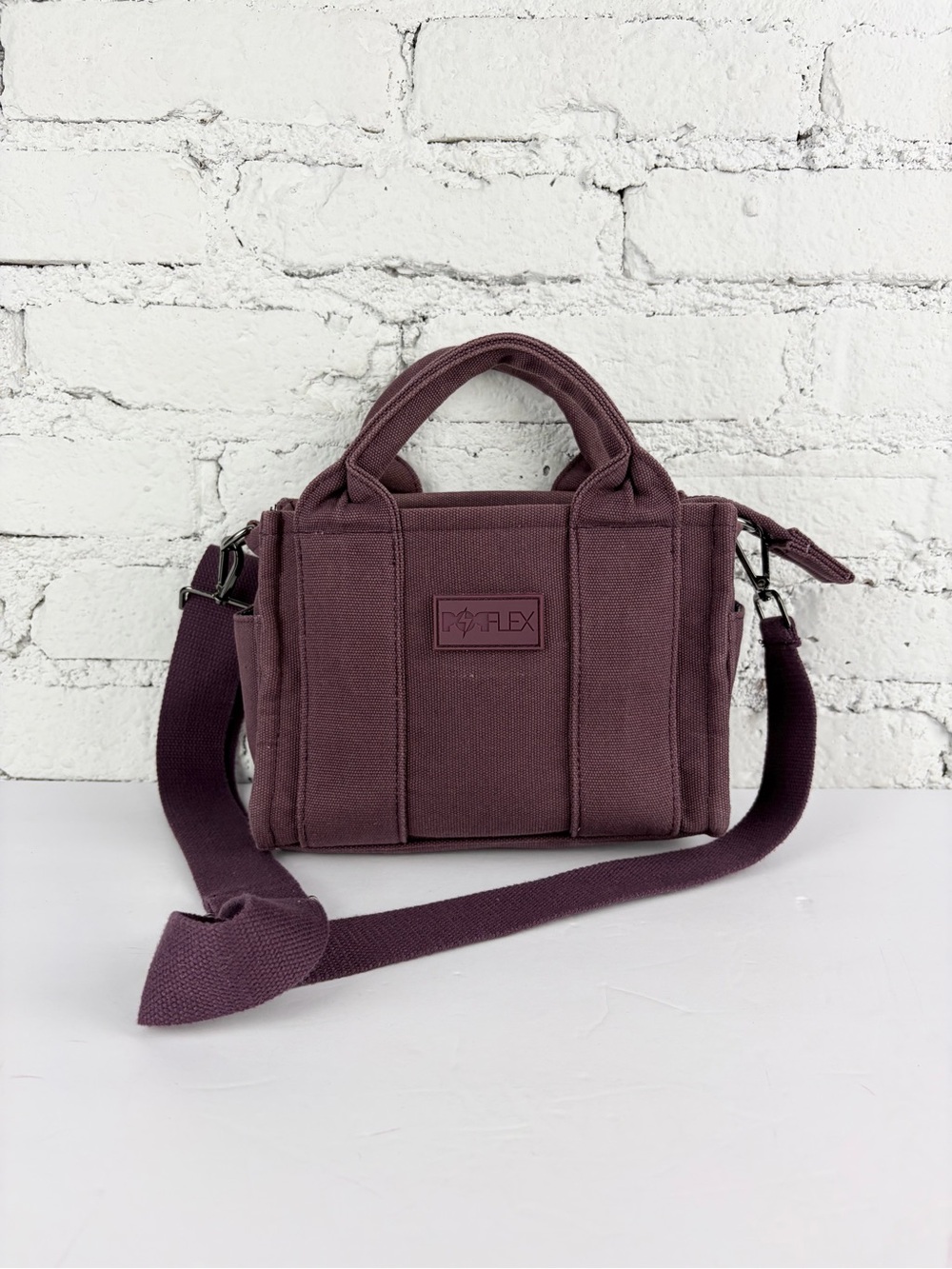 Popflex Baby Sloane Mini Tote Bag Crossbody Purse Maroon Purple